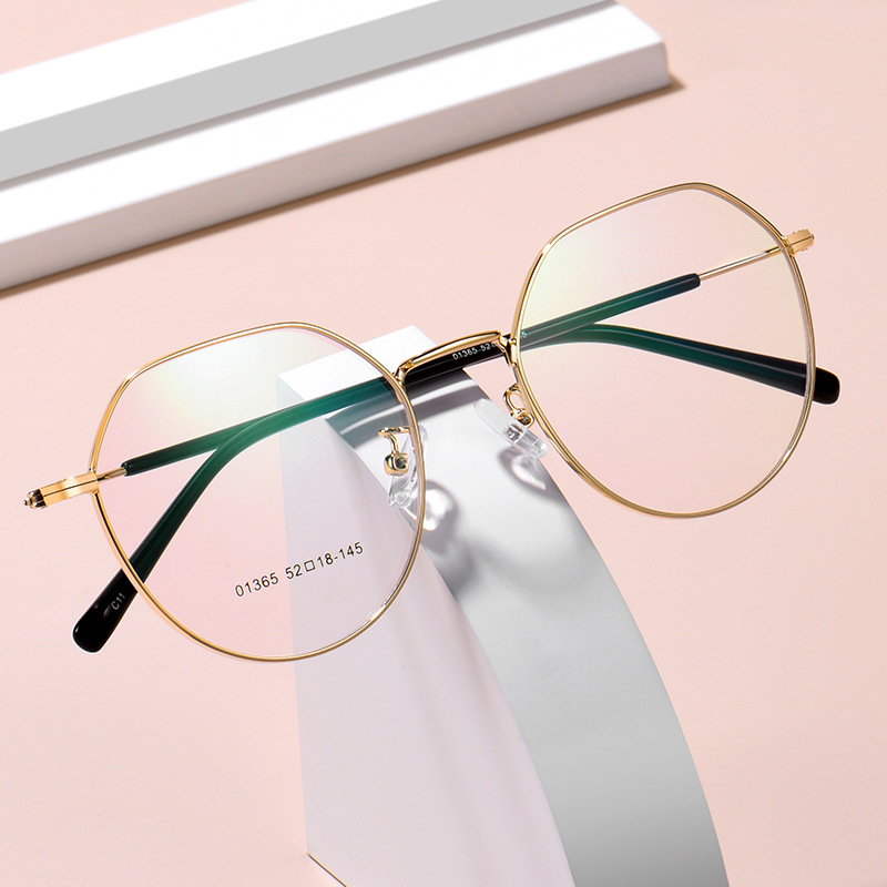 三木近视眼镜男女20年新款多边形时尚大框光学架