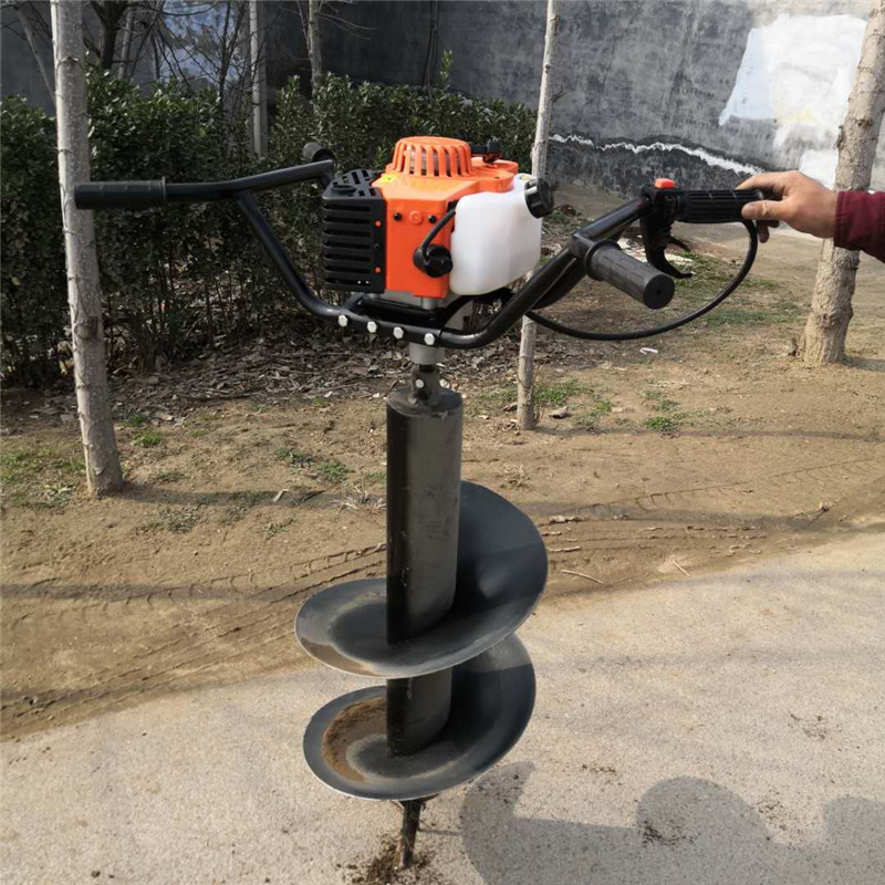 灵活栽树挖坑机 深圳市加厚叶片打孔机 家庭用立柱钻坑机