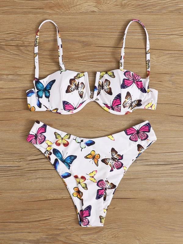 2020主推款欧美性感印花分体v托比基尼泳衣泳装女生泳衣现货