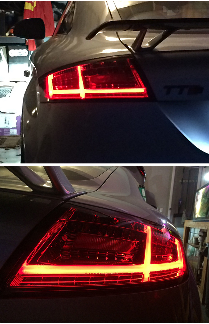 适用于奥迪tt尾灯总成06-13款改装led行车灯 熏黑款后尾灯 秀山-阿里