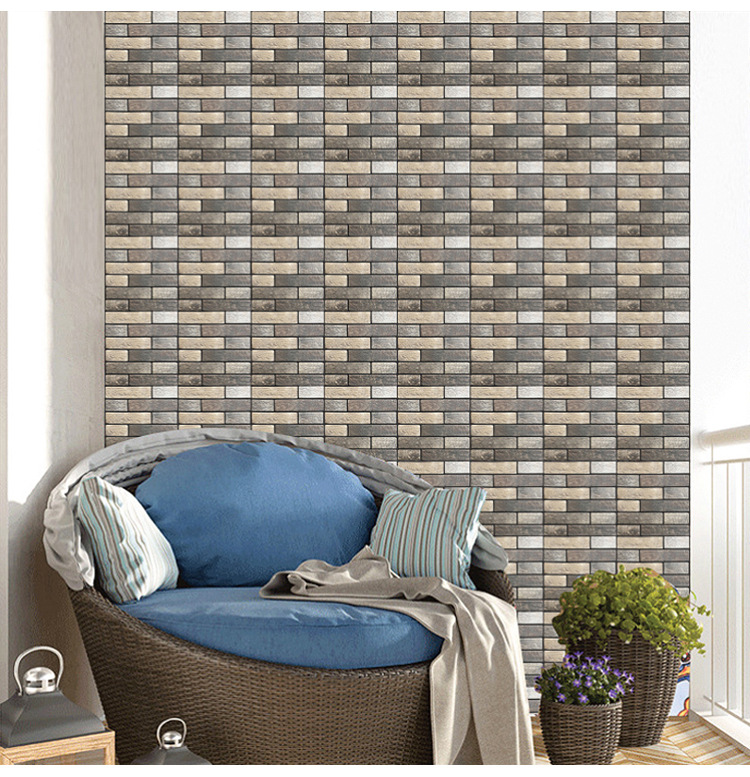 3d立体墙贴墙裙贴纸自粘护墙板砖纹创意壁纸墙纸装饰防水防撞翻新