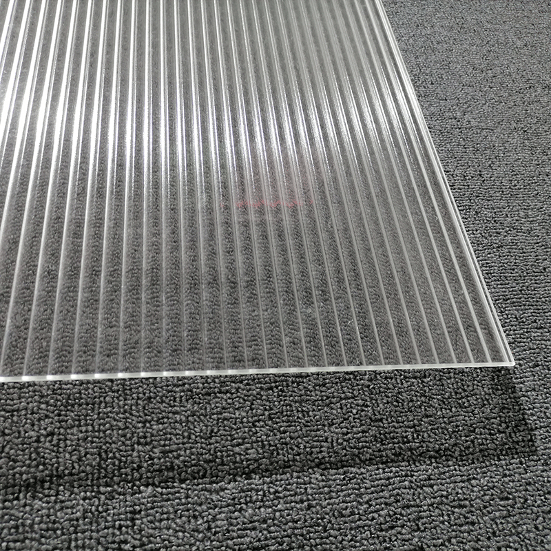 厂家供应5mm普白长虹玻璃超白瓦楞玻璃钢化条纹玻璃 钢化玻璃定制