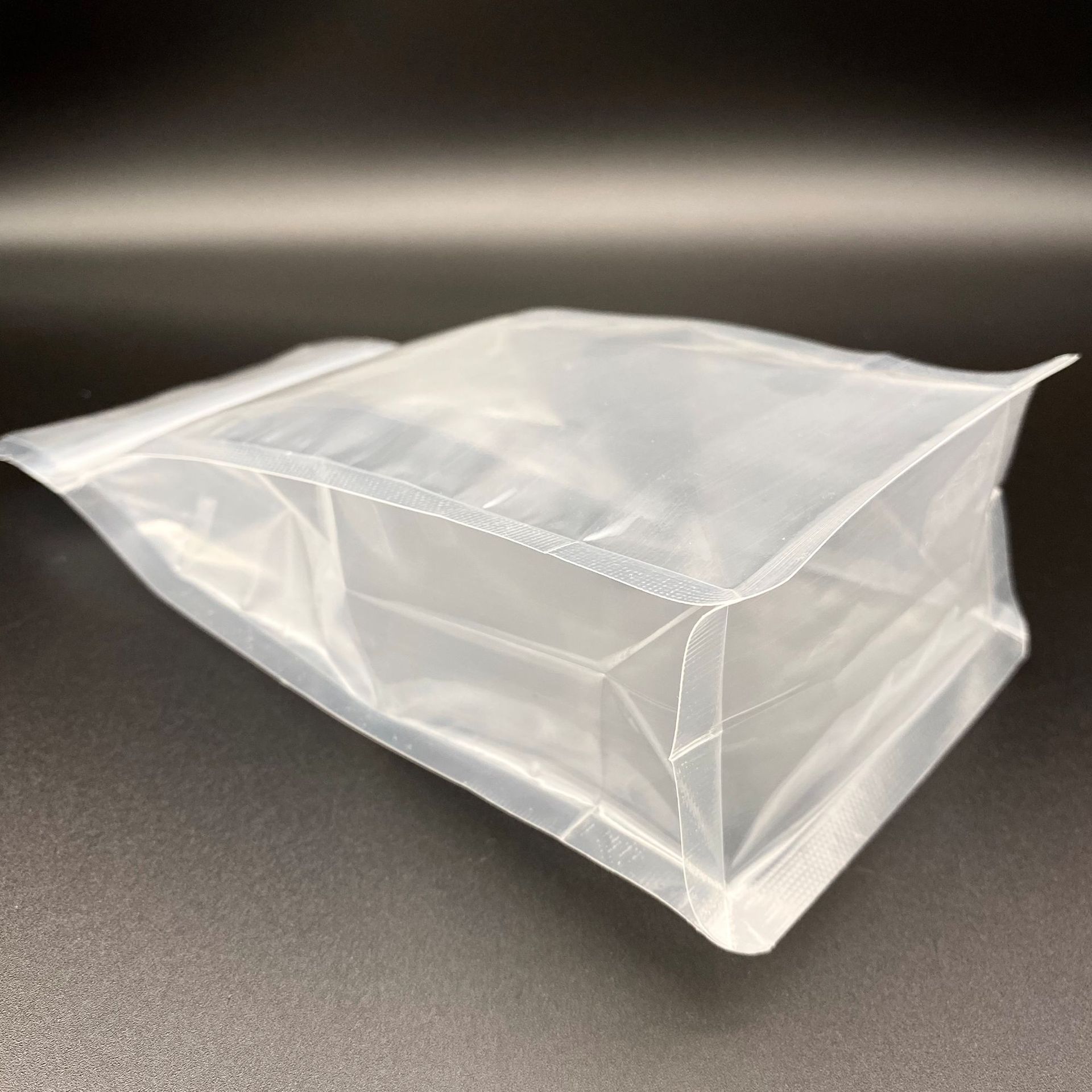 【现货】透明磨砂八边封自立自封袋 食品塑料袋密封加厚pe包装袋