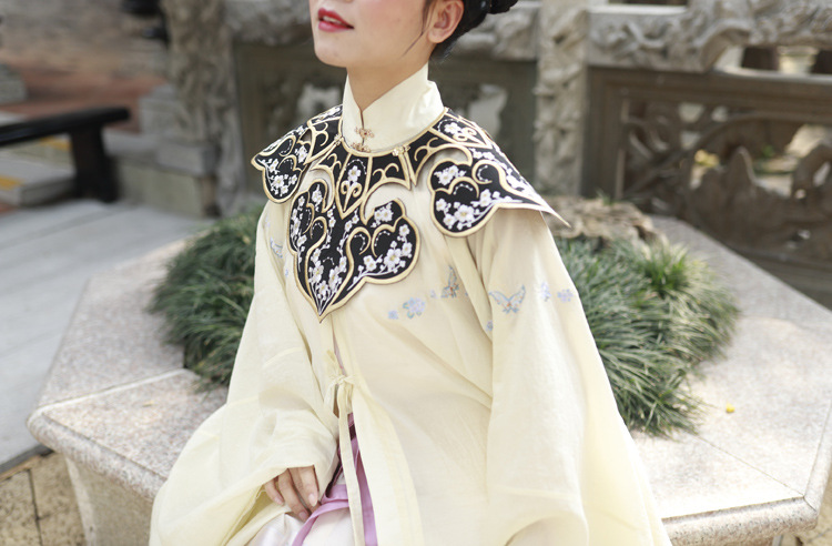 8888 原创汉服设计 刺绣花四片云肩 明制云肩百搭五色可选特价