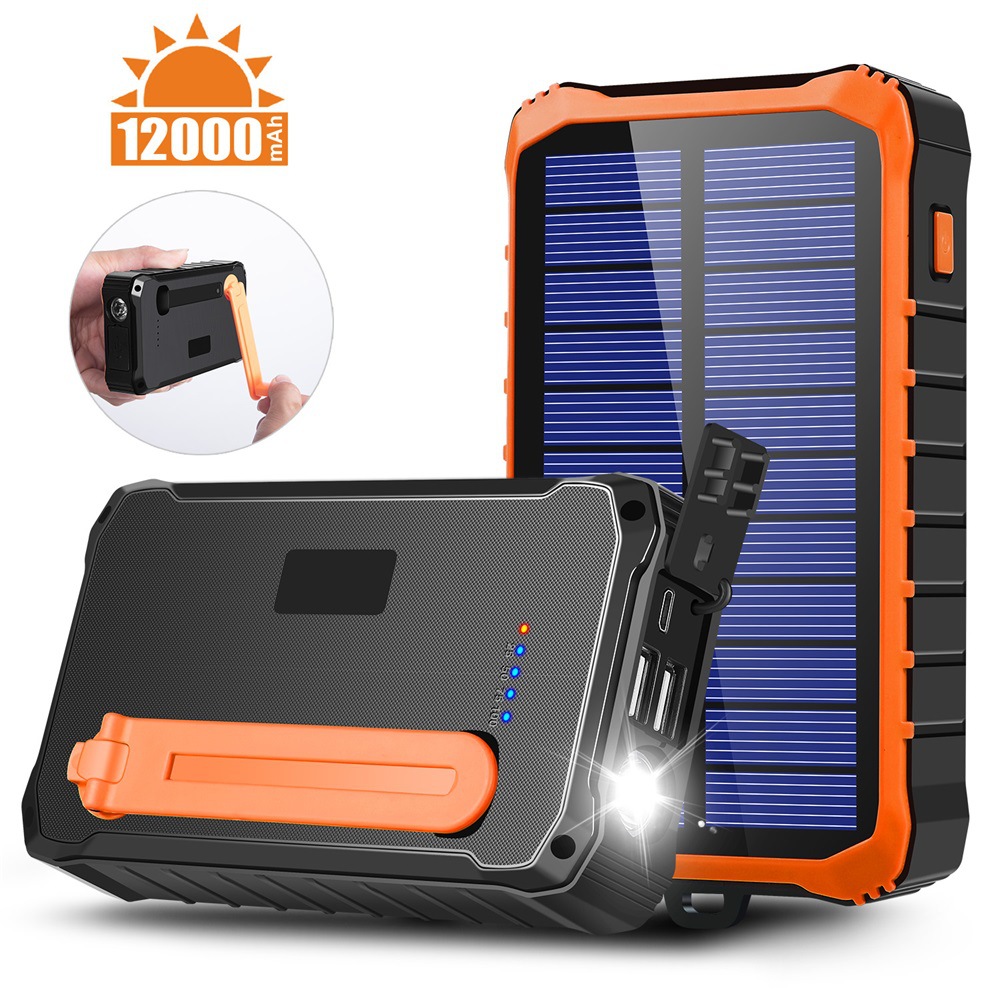 Amazon New Solar Portable Power Source Power Bank Hand Crank Solar Charging Unit Power Bank Mobile Power Supply Charger