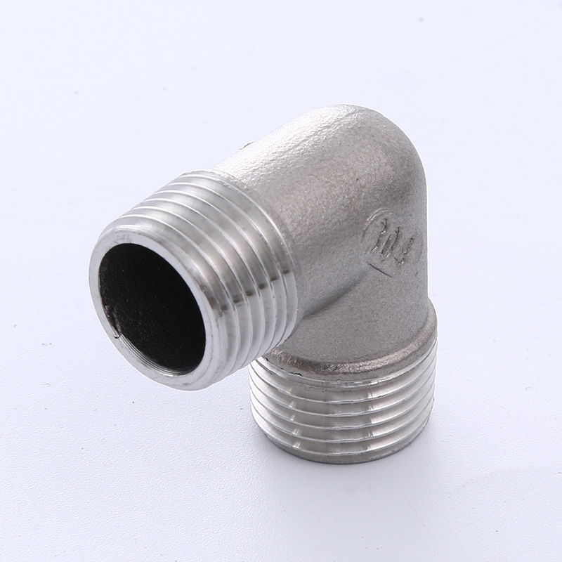 304不锈钢外丝弯头 90度直角外螺纹弯头 双外丝弯头批发 水管配件