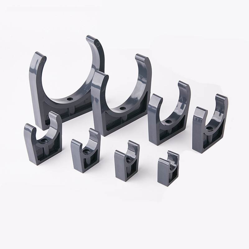 pvc-u灰色管卡 托架 固定件 pvc管件 u型卡20 25 32 40 50 63 75