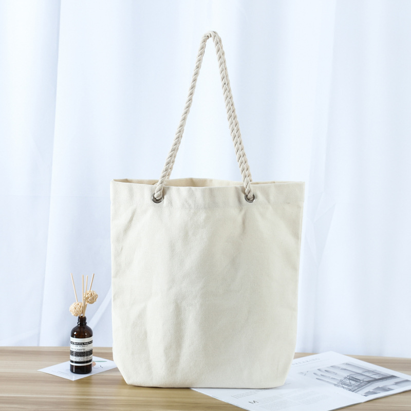 学生单肩帆布袋空白纯色棉布袋手提购物帆布袋定做可印广告logo