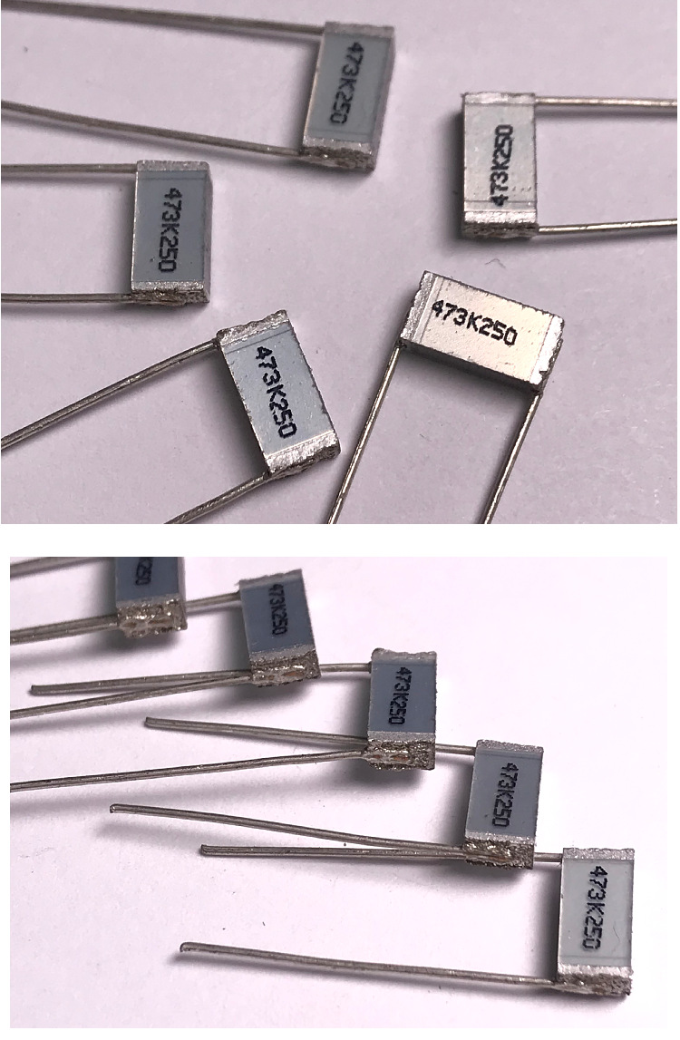 法拉cl25 250v473k 47nf p10mm 千层糕 叠层 聚酯膜电容 金箔电容