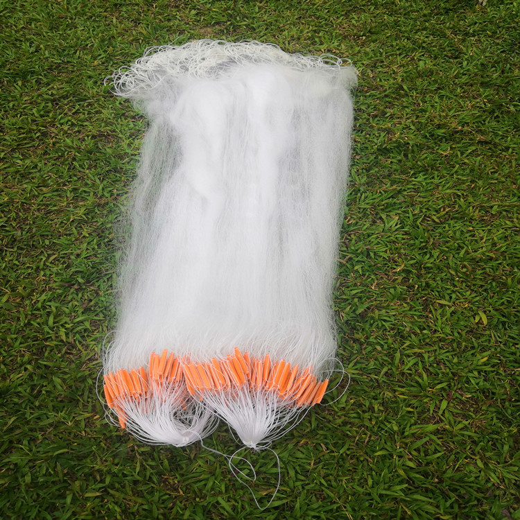 三层浮网粘网1.3渔网丝网黏三层鱼网挂子白条网1.3米浮沉网