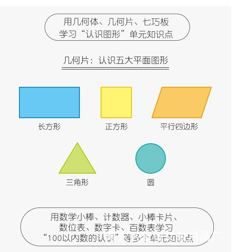 银河星一年级下册数学同步学具盒多功能k8901计数器立体几何图形
