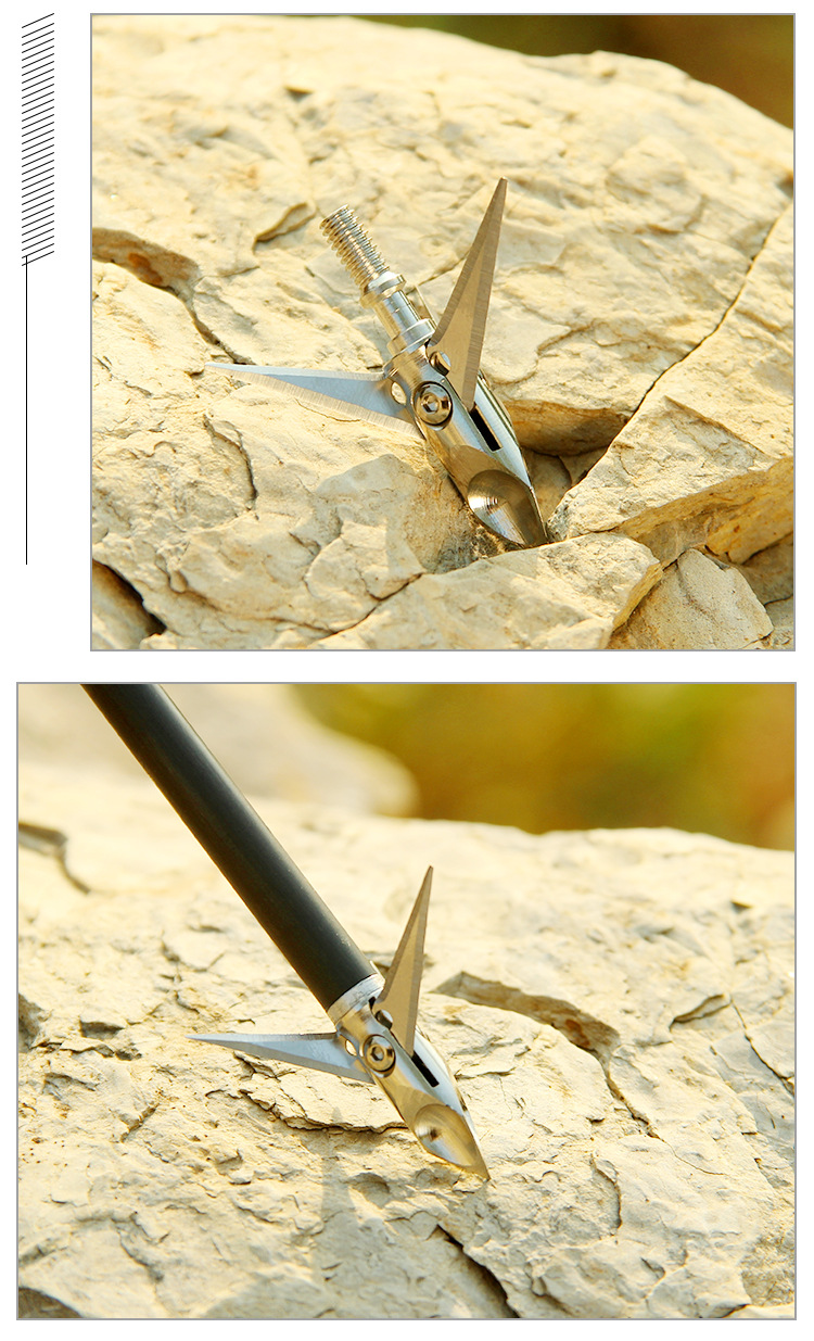 山猫猎箭头 射箭器材打猎传统复合反曲弓射箭支猎箭头 厂家直供