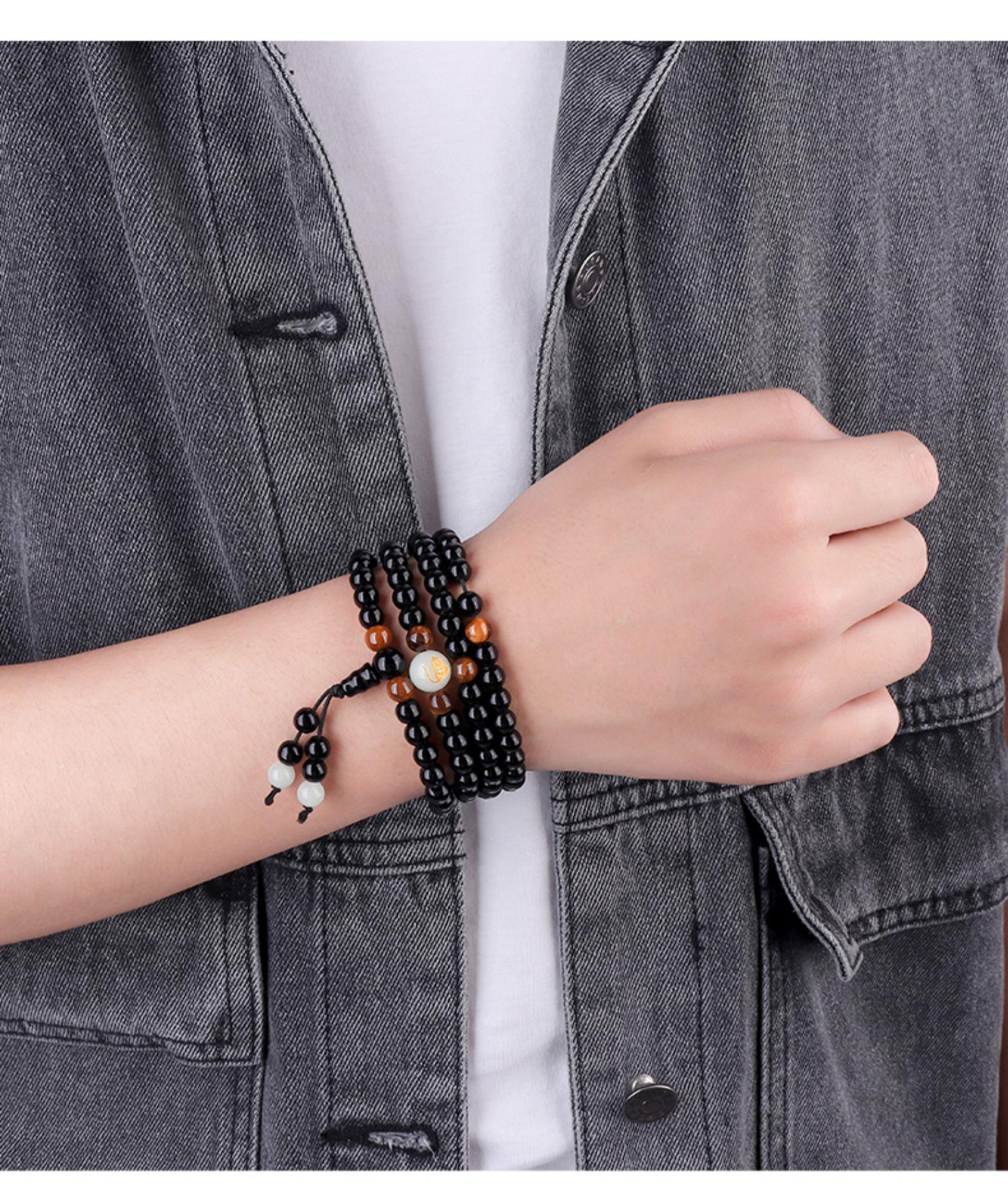 厂家直销手链男潮韩版简约个性夜光十二生肖男士佛珠手串男生珠子