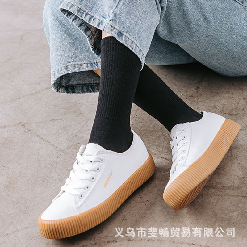 Socks Men Fashion Brands European and American Street Boom Mid-Calf Length Solid Color Long Socks Female Autumn and Winter Cotton Socks Hip Hop Sports Basketball Socks