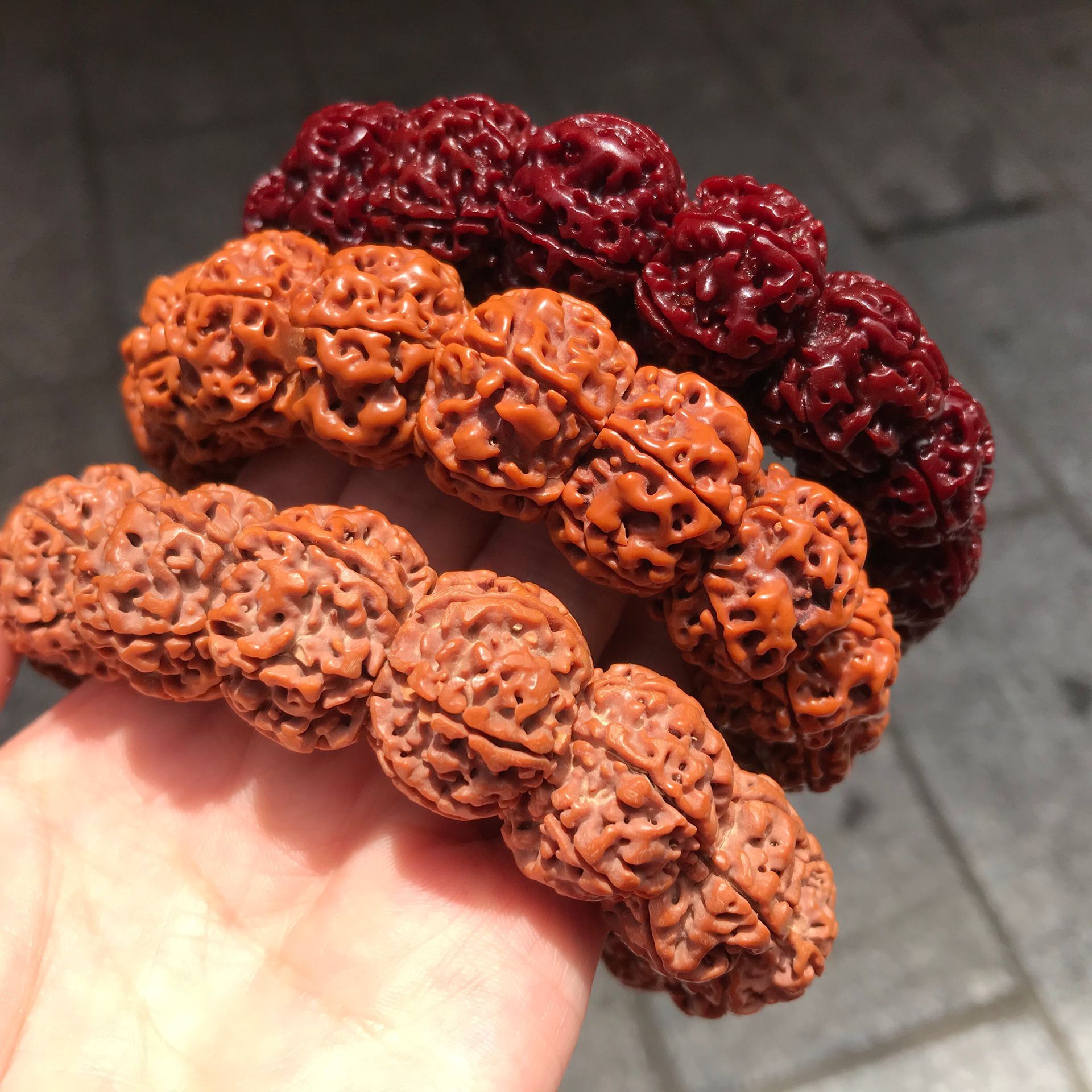 厂家供应手工制作扇面金刚菩提 机刷扇面金刚菩提手串