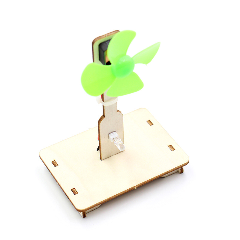 自制diy微型涡轮风力发电机 科学实验器材科技小制作科普教学教具