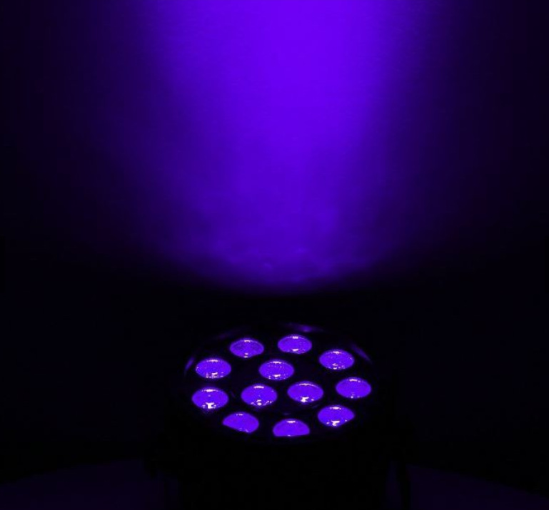 uvled紫光灯 12颗紫色帕灯染色背景洗墙灯圣诞节装饰灯酒吧蹦迪灯