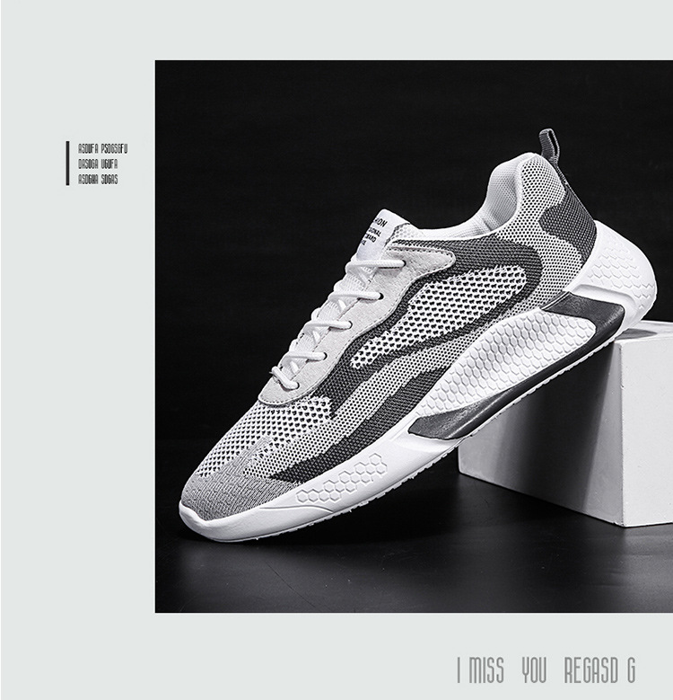 2020新款飞织运动风休闲鞋青年时尚潮鞋新风尚韩版透气舒适男鞋潮