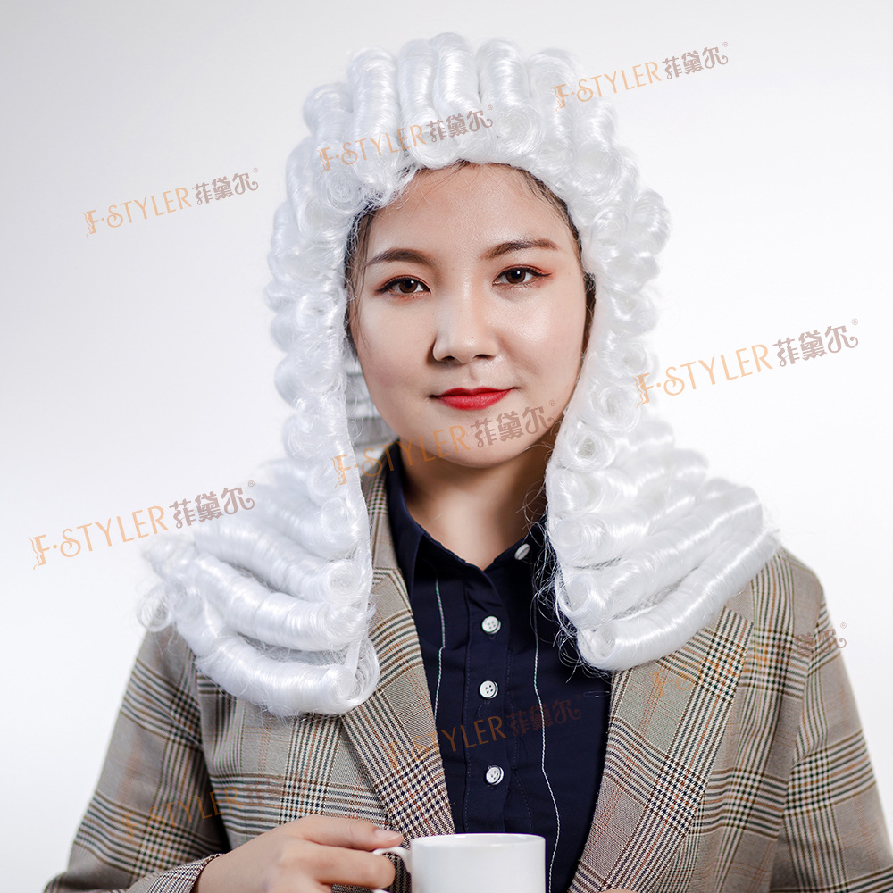 菲黛尔假发嘉年华彩套法官假发party舞会演出酒吧表演头发7956白