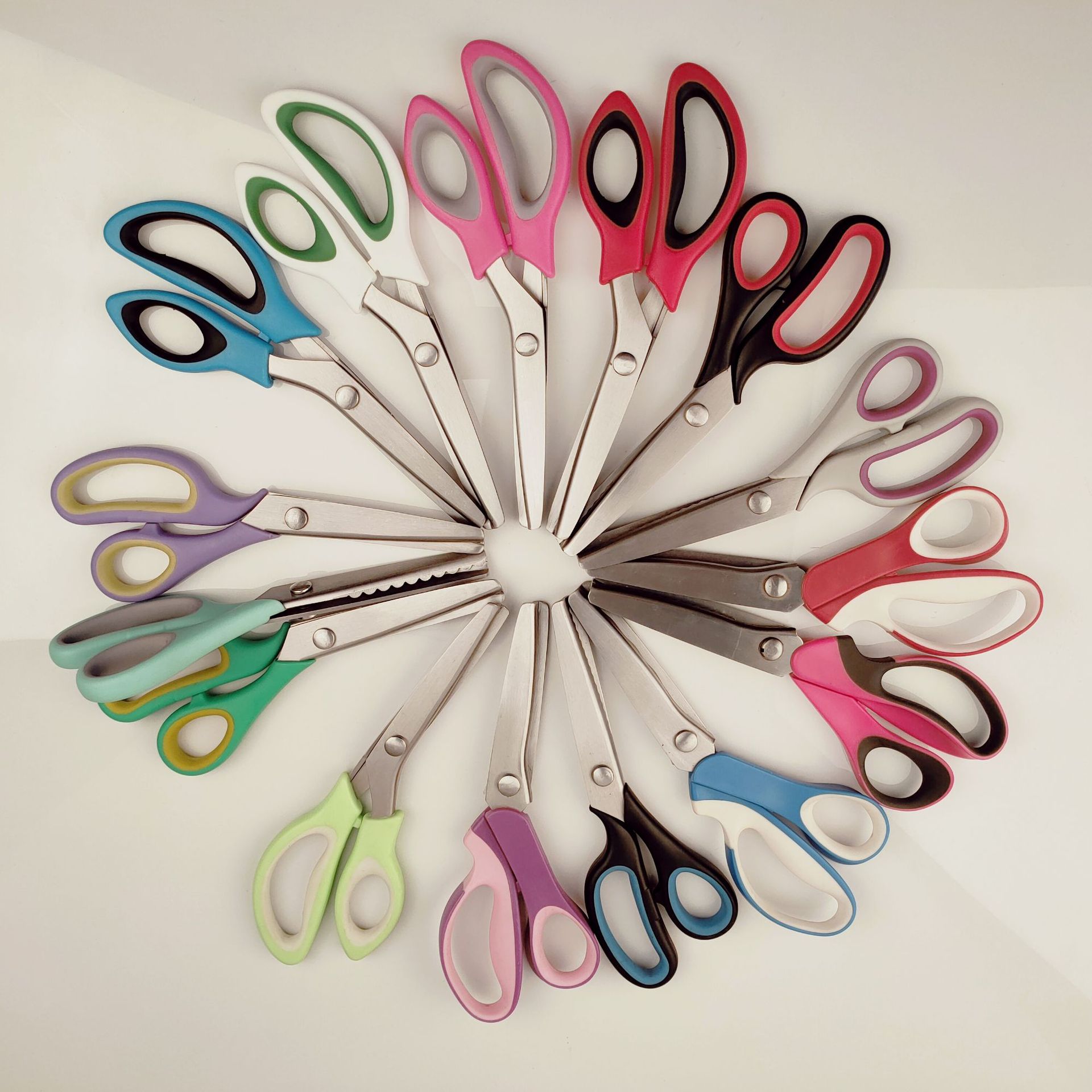 b4三角圆弧剪刀狗牙剪花样花纹布艺剪锯齿剪 布样剪照片剪花边剪