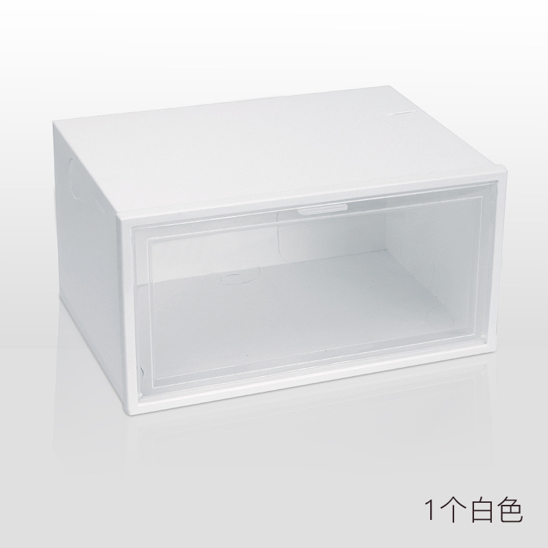 Transparent Pp Plastic Flip Storage Shoe Box Wholesale Shoe Cabinet Shoes Storage Box Foldable Air Jordan Sneakers Shoe Box Shoe Rack