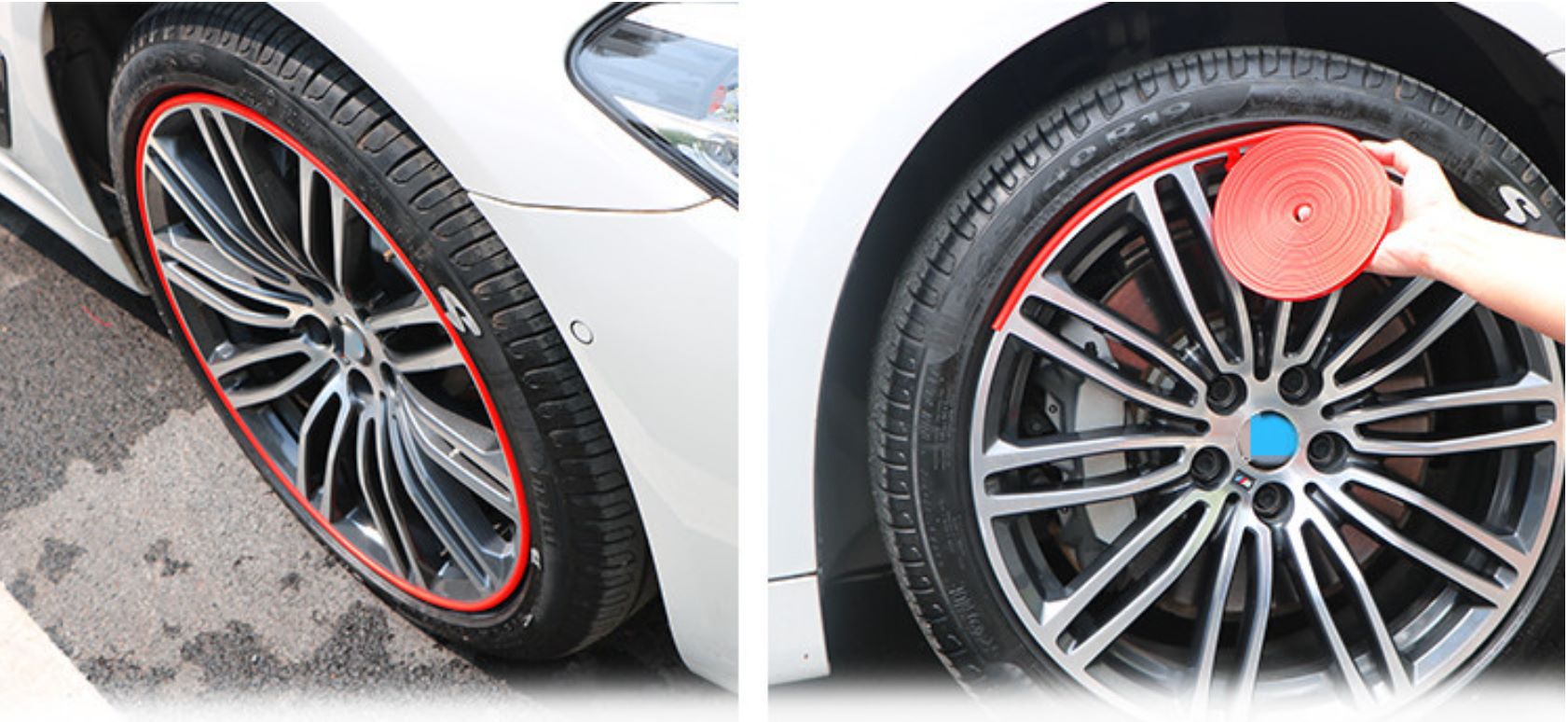 汽车轮毂装饰条轮胎保护圈防撞条轮毂防蹭装饰保护贴贴条改装用品