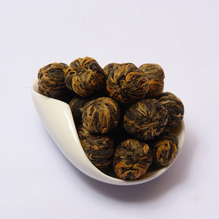 批发云南凤庆 绣球滇红茶 龙珠茶 手工红茶金珠球 功夫红芽茶叶