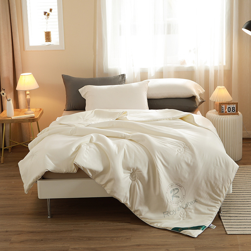 微商热款泰国皇家乳胶蚕丝被冬被蚕丝被礼品被子团队直播一件代发