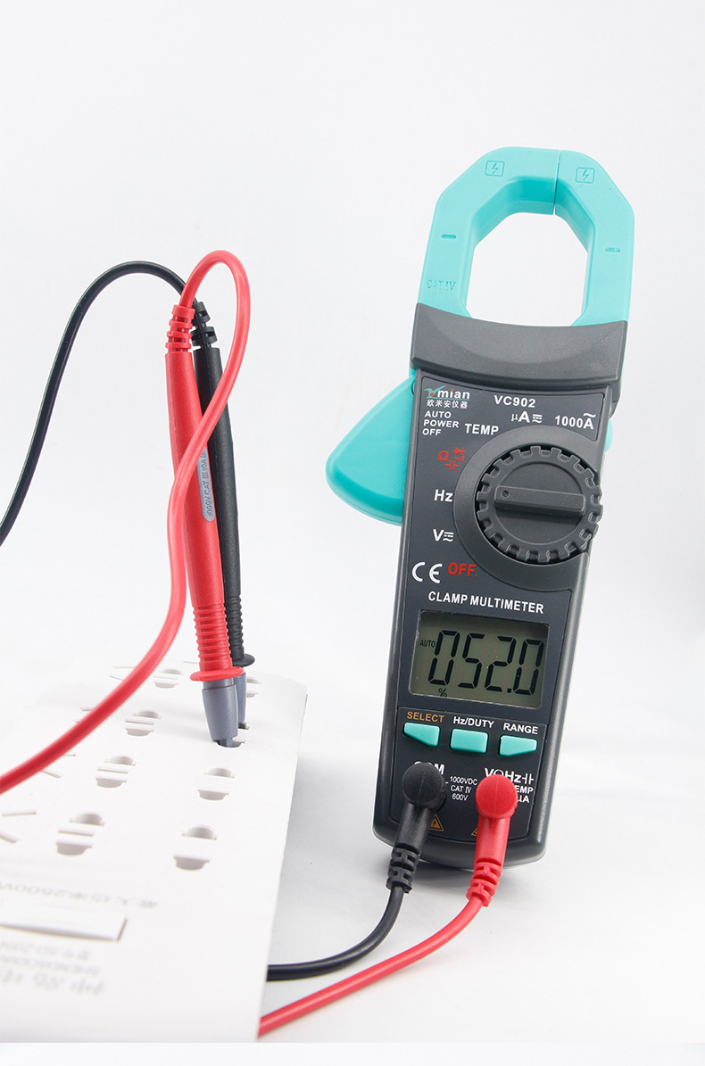 欧米安vc902/903钳形数字万用表电阻数显钳形表电流电压表温度表