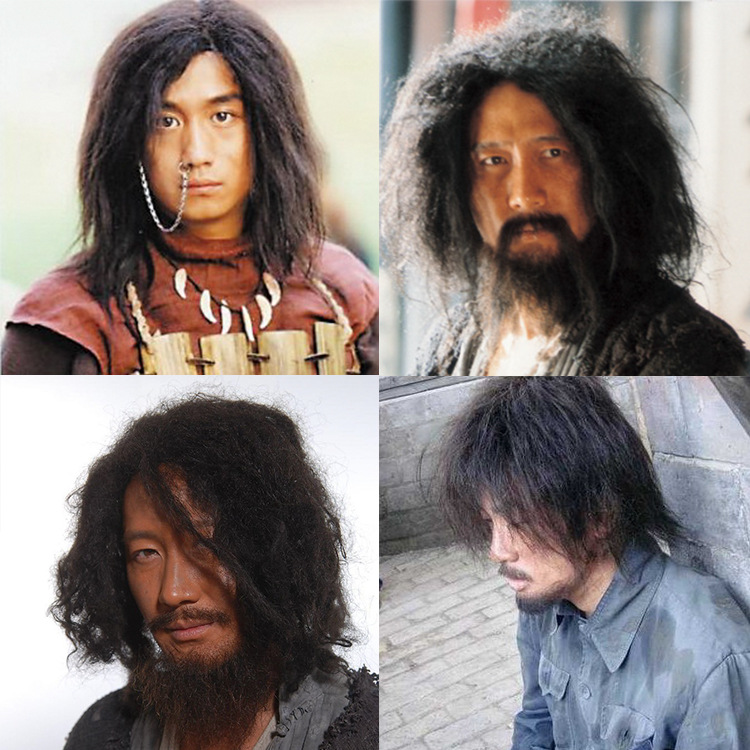 乞丐假发叫花子发型 影视剧舞台表演道具野人头头套 抖音恶搞