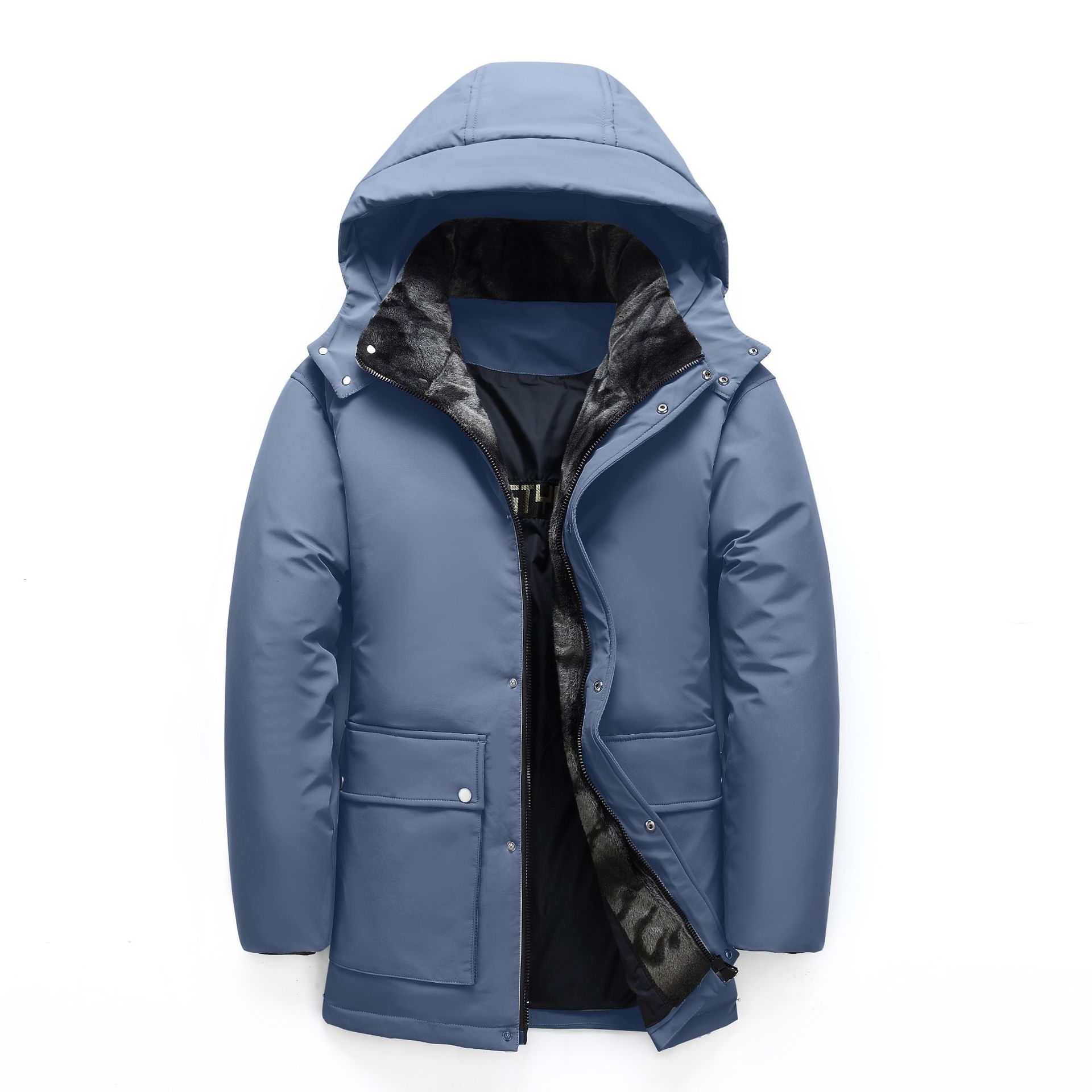 男士中长款羽绒服保暖冬季男外套中年爸爸装商务休闲90白鸭绒新款