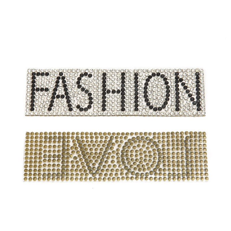 英文字母图案烫钻补丁贴服装箱包字母烫钻图鞋帽装饰配件批发