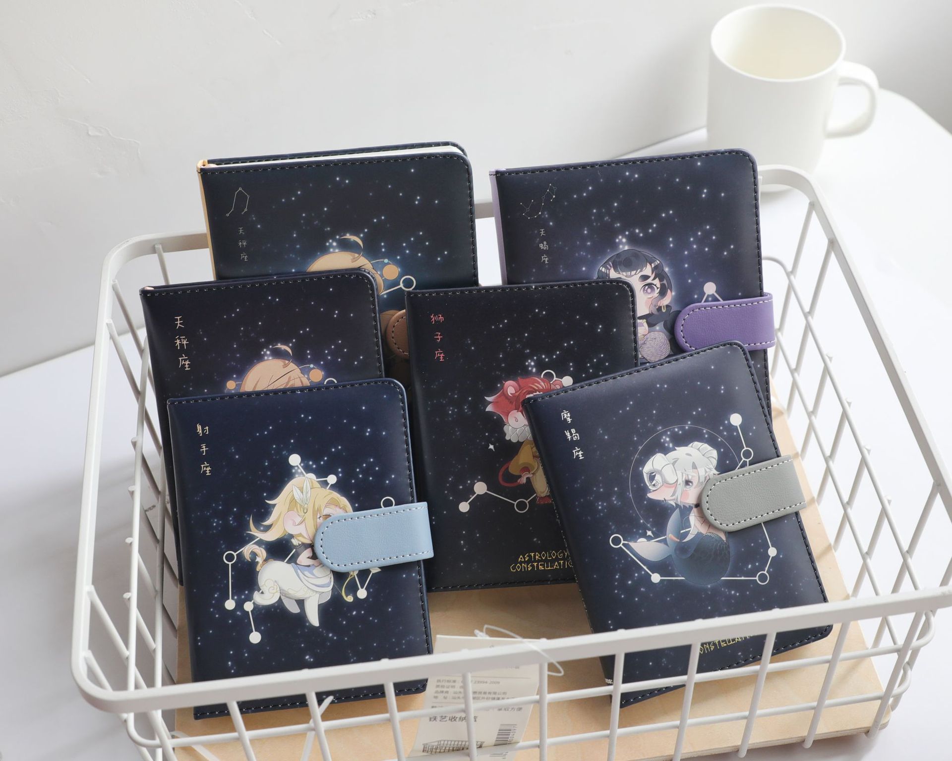 创意磁扣手账本创意精装本笔记本学生可爱记事本子星语星座笔记本