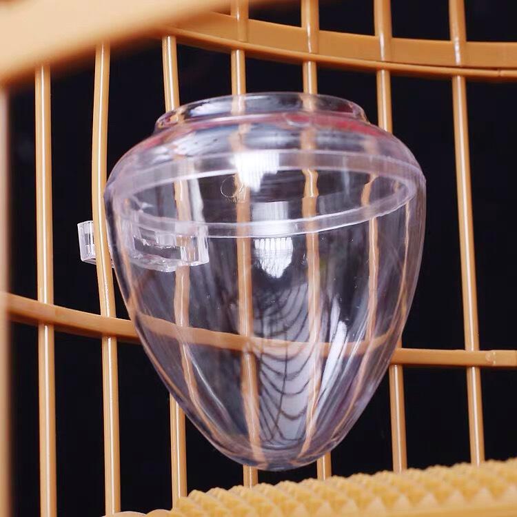 画眉鸟食罐鹩哥鸟食碗绣眼鸟食杯防甩防溅撒鸟食盒鸟喝水杯器塑料