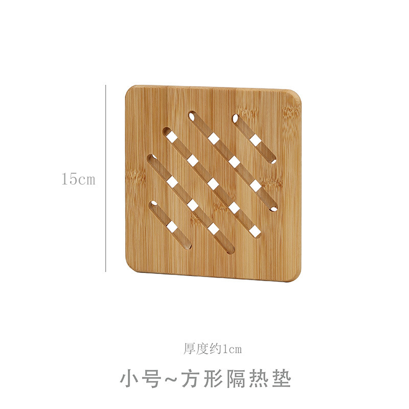 SOURCE Factory Creative Hotel Placemat Thick round Home Coaster Wholesale Hollow Bamboo Heat Proof Mat Dining Table Cushion