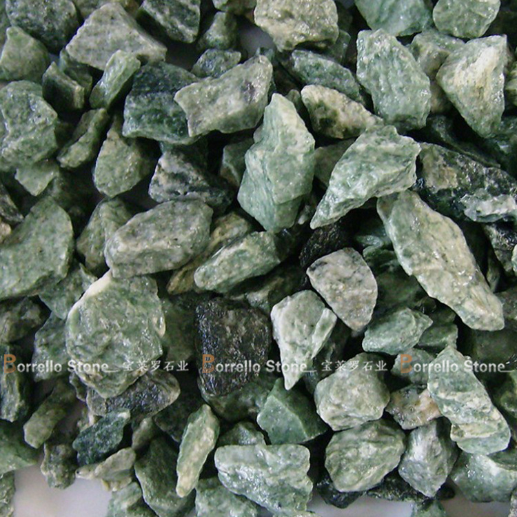 绿石子 绿色水洗石 1-2cm 2-3cm 海洋绿石子 绿色景观石子