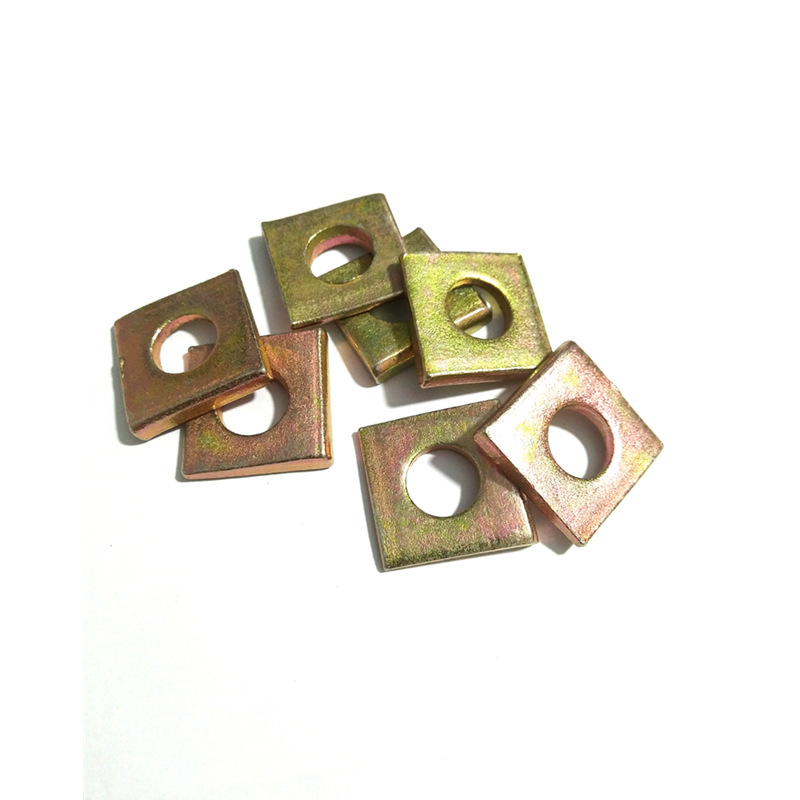 高强度发黑方斜垫 槽钢用镀彩方斜垫片 缺角垫片 斜角垫片gb853