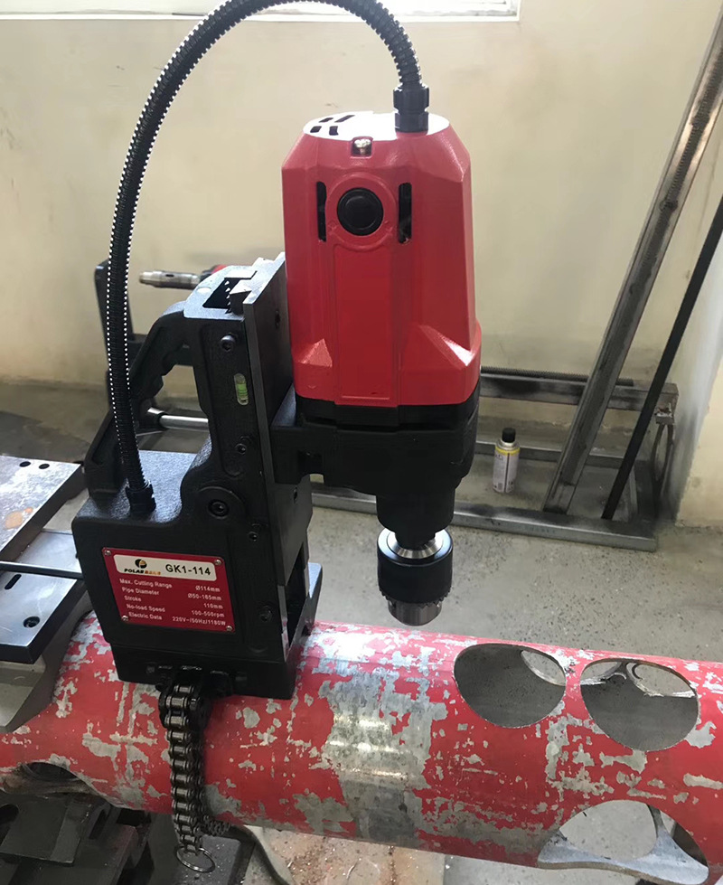 博世特机四对穿孔开孔机消防管道开孔机四通钻孔机调速打孔器钻头