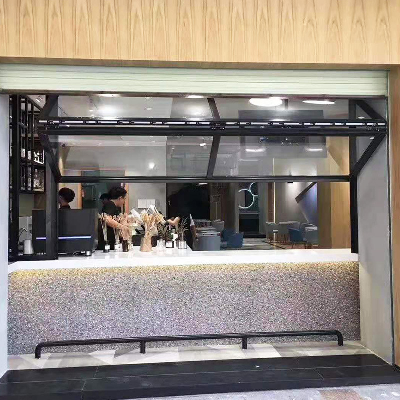 上下折叠窗定制广州铝合金美式滑动内倒窗 玻璃推拉上下提升隔音