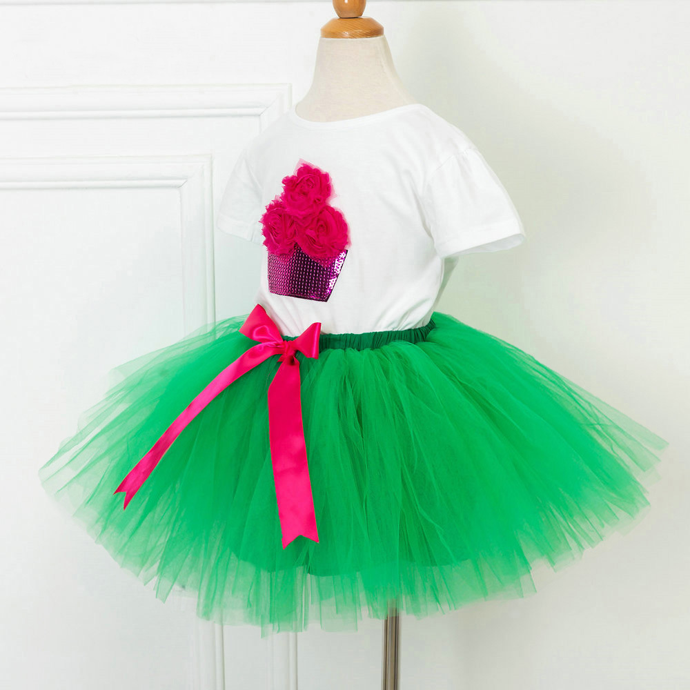 【清仓不退换】圣诞节绿色女童蓬蓬裙表演儿童半身裙棉内衬