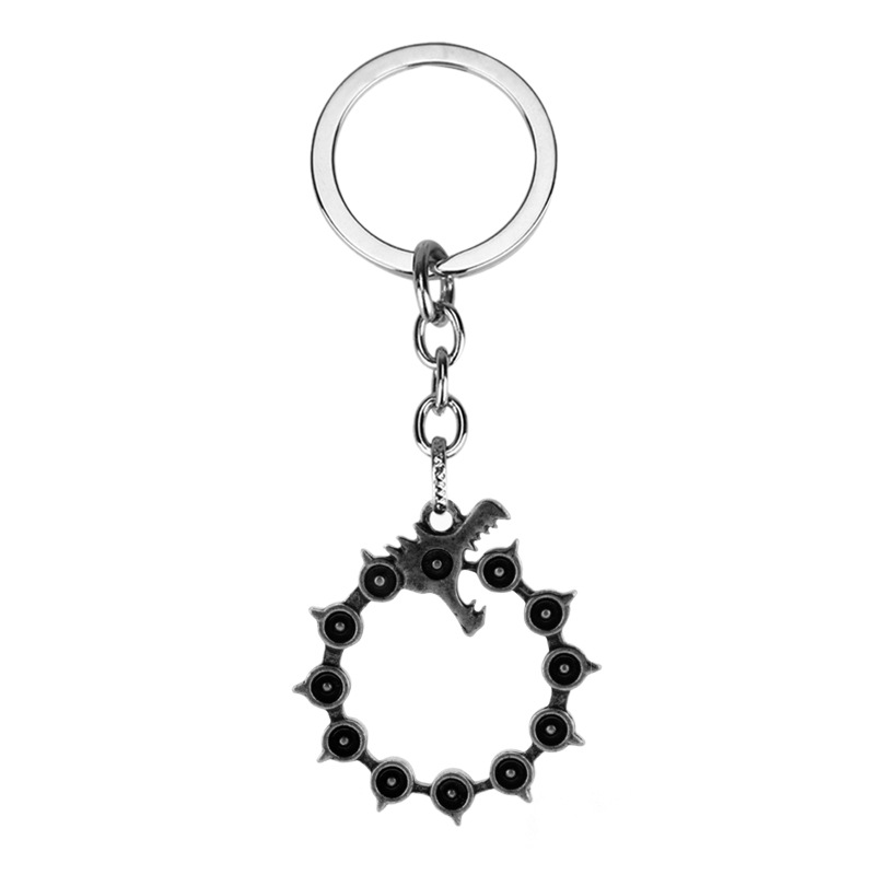 动漫周边七大罪骑士团团长梅利奥达斯纹身咬尾龙吊坠项链钥匙扣