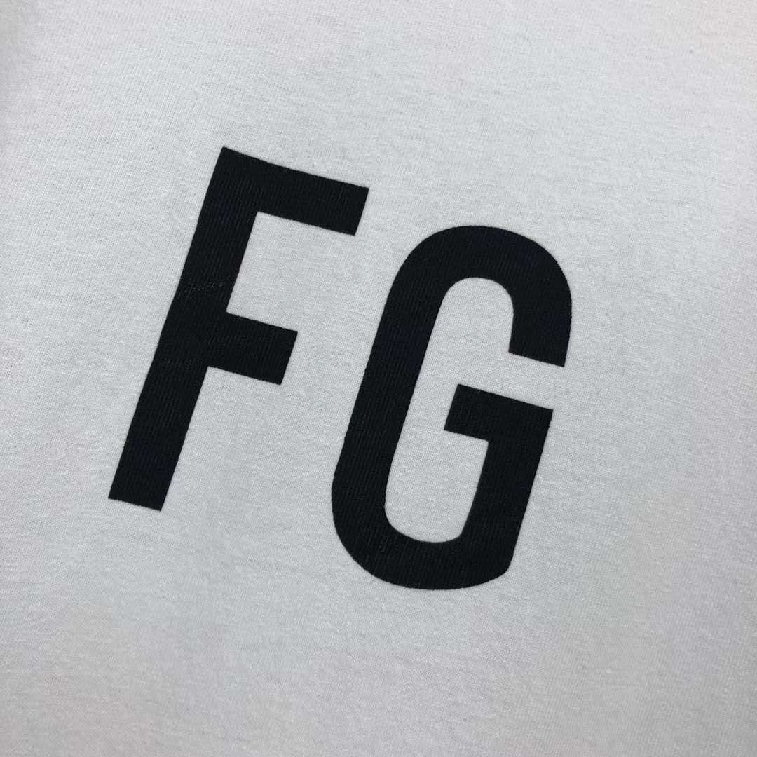 fear of god fog胸前fg富贵logo宽松bf高街风男女同款反穿短袖t恤