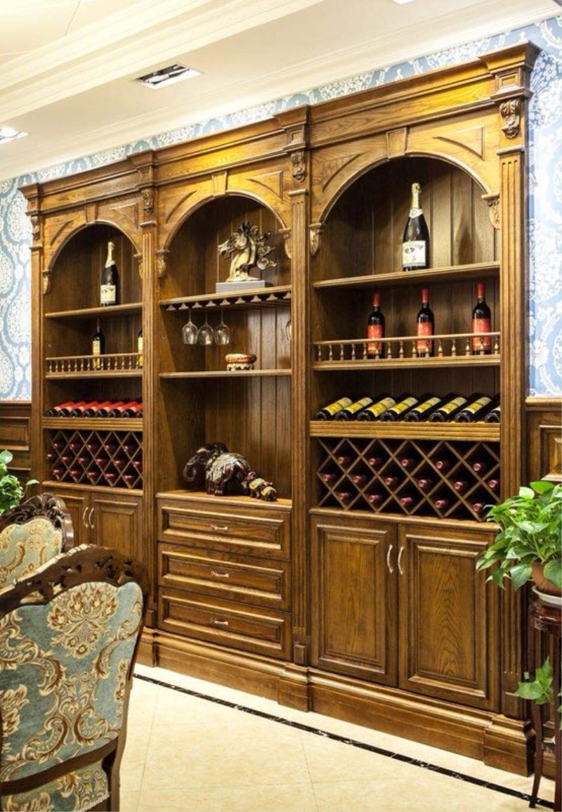 全屋定制实木酒柜定做厂家 立式酒柜 客厅家用酒柜隔断柜客厅柜