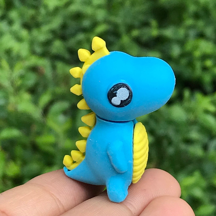 彩色小恐龙创意橡皮擦橡皮铅笔擦卡通可爱橡皮擦儿童用品奖品