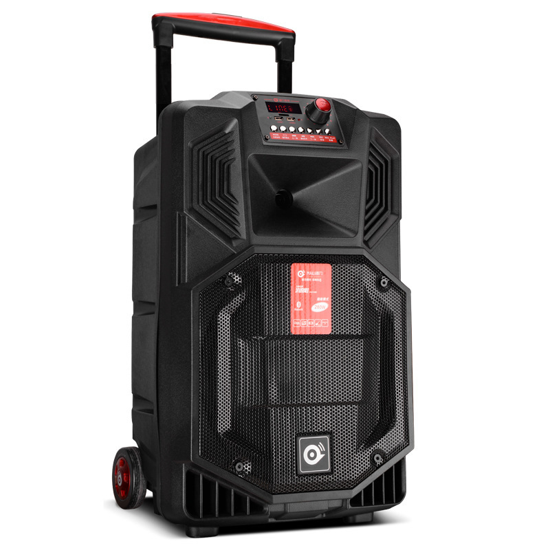 麦力拉杆音响消原唱户外k歌广场舞大功率重低音无线蓝牙 音箱15寸