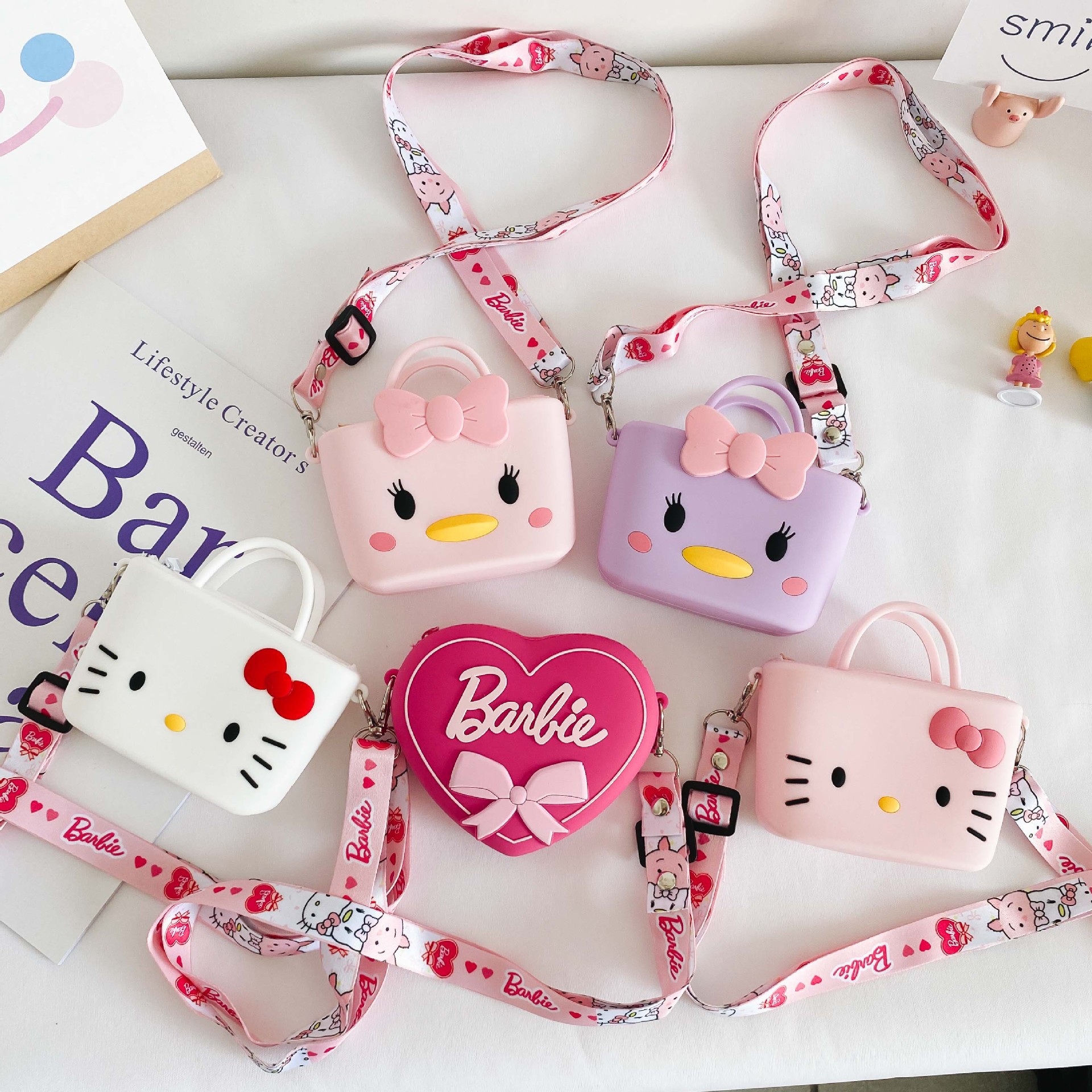 Korean Style Cute Children's Bags New Shoulder Bag Cartoon Crossbody Bag Mini Silicone Bag for Summer Fashion Boys and Girls 2020