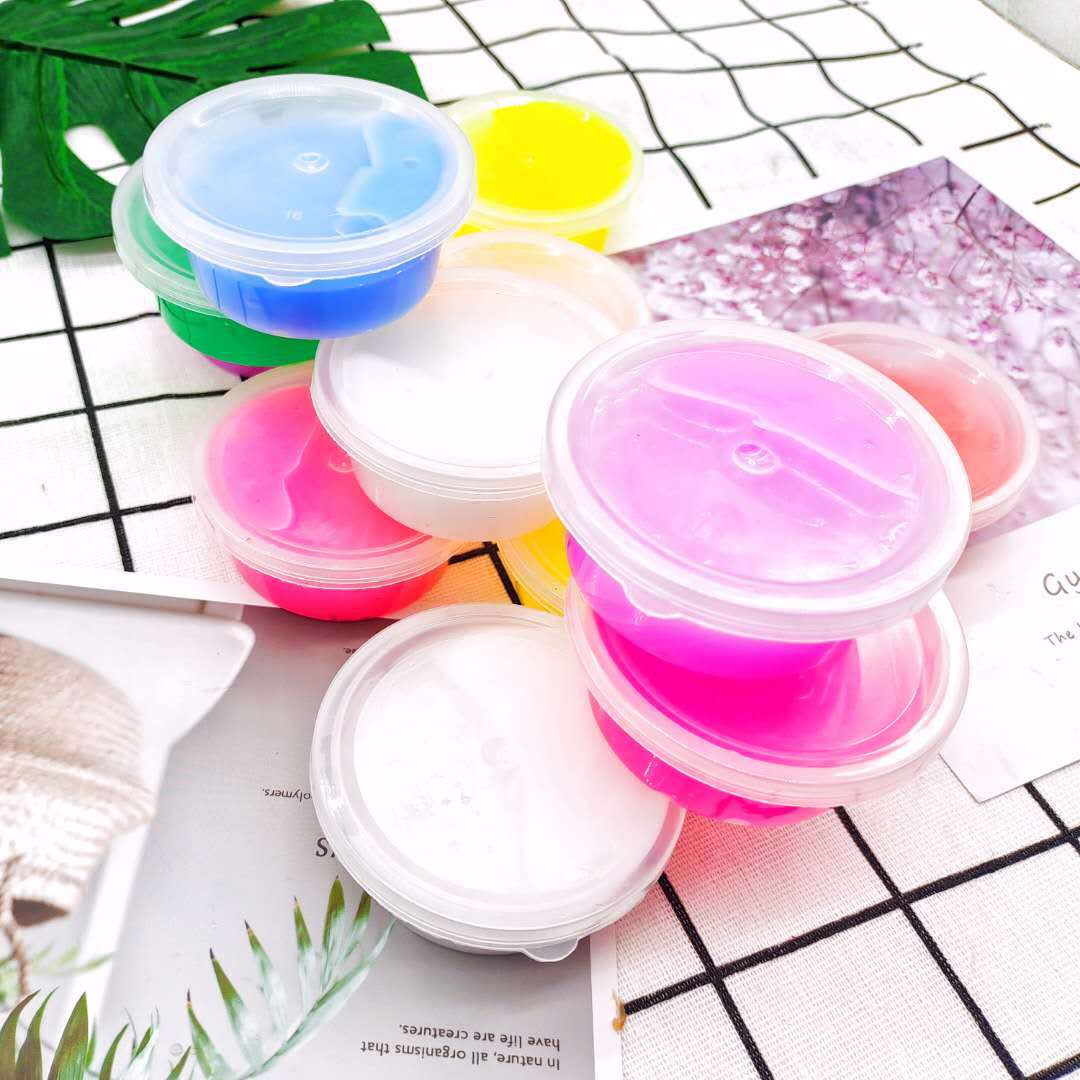 Factory Direct Sales Crystal Mud Foaming Glue Portable M Glue Slim Colored Clay 12 Color Tent Mud Fried Flower Mud Wholesale