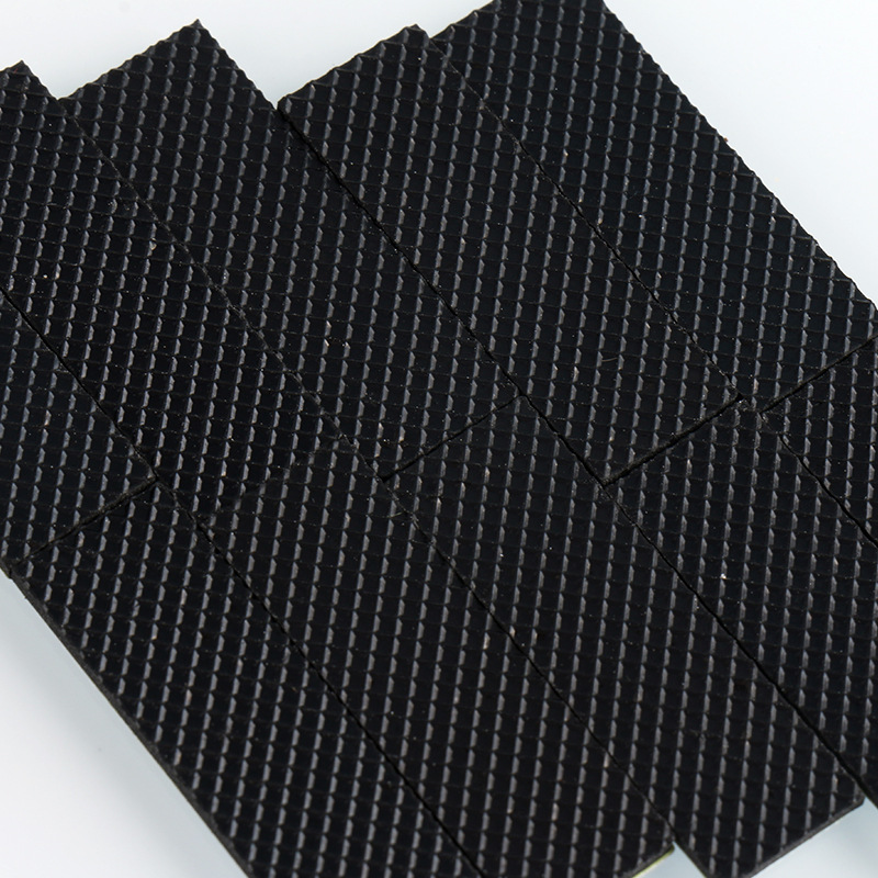 长方形网格泡棉胶垫 黑色背胶硅胶胶垫定制 自粘橡胶防滑eva脚垫