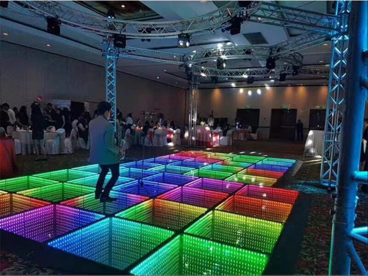 led深渊地砖灯3d镜面万丈深渊效果适用于酒吧ktv舞台尺寸可定制