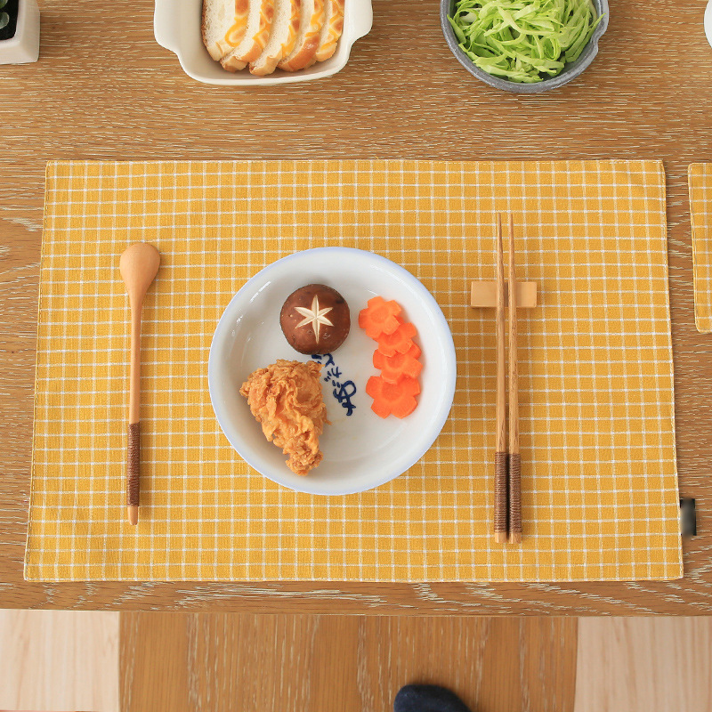 名杨织秀彩色混纺布艺系列双面杯垫餐桌餐垫现代简约